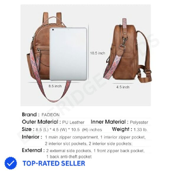 Mini Backpack Purse Designer Leather Cute Small Fashion Handbag Y2K Chic - Picture 3 of 7